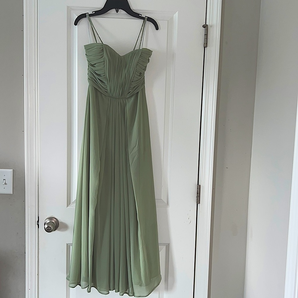 Light green bridesmaid dress